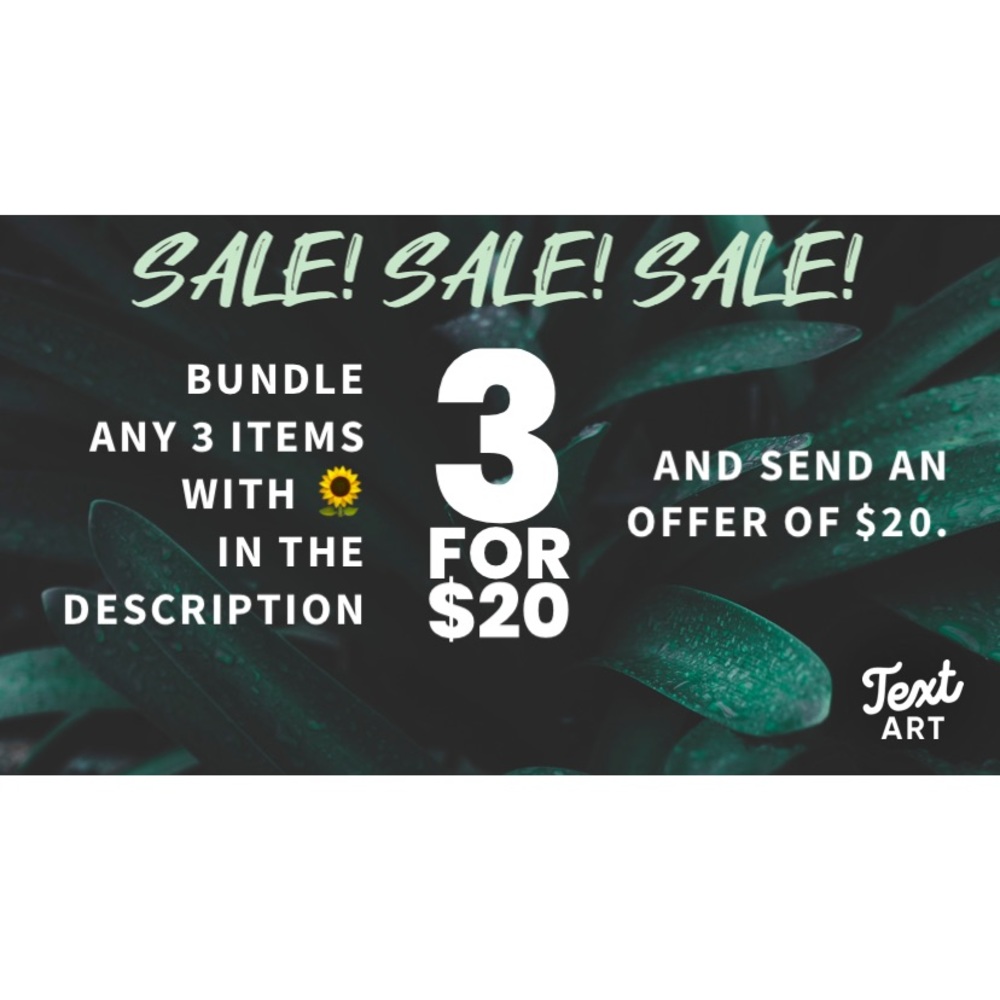 🌻🌻3 for $20 sale!🌻🌻